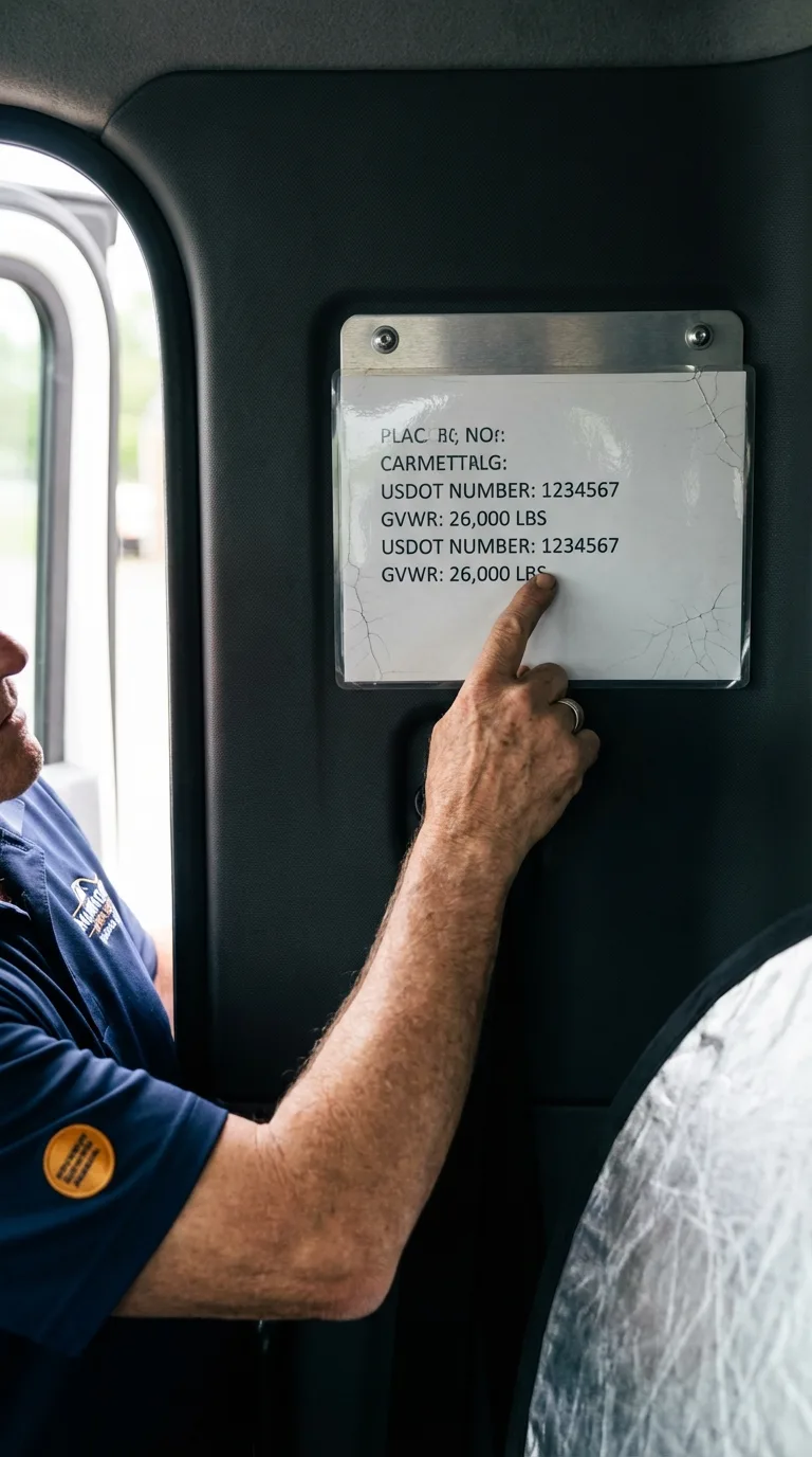 USDOT licensing placard verification in Quarryville